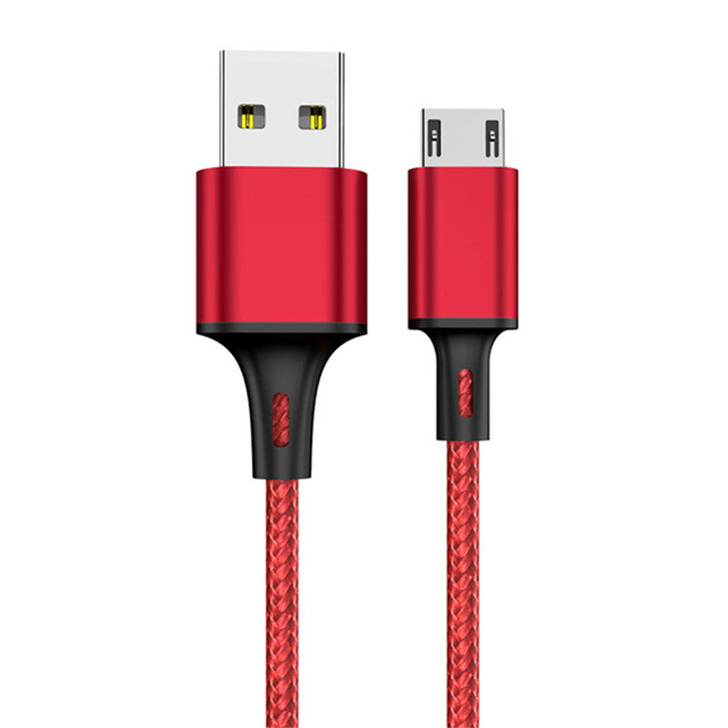 KISSCASE Nylon Braid Fast Charging Micro USB Data Cable for Xiaomi Huawei Samsung