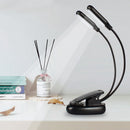 Double heads 10 LED Clip Table Light 3 Modes Dimming Battery powered Desk Lamp for Reading working