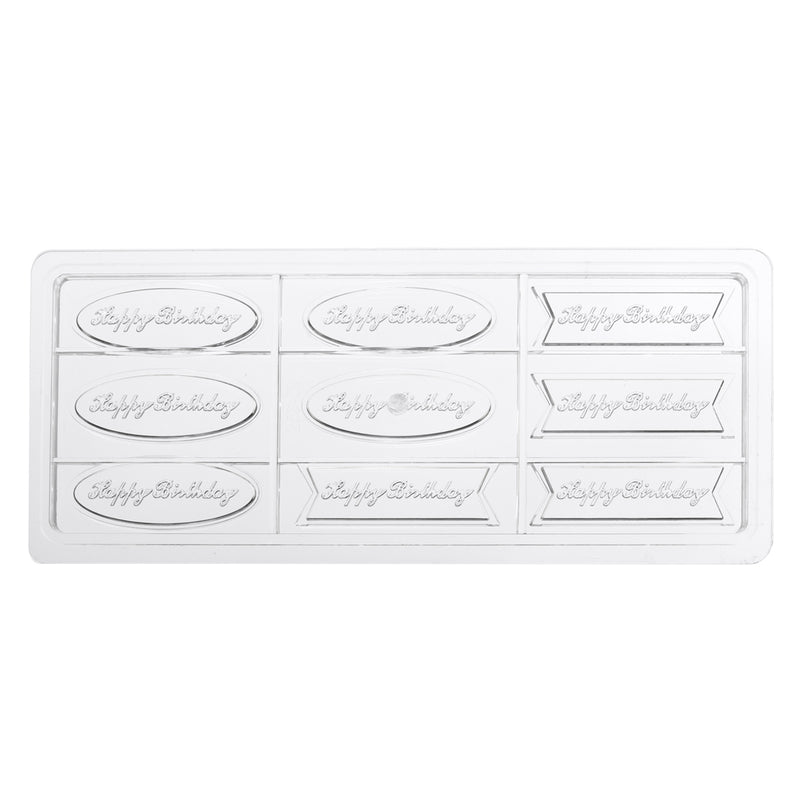 3D HAPPY BIRTHDAY Chocolate Mold Hard Candy Tray Mould DIY Tool For Home Kitchen