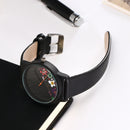 HOREDAR Fashion Women Quartz Watch Rose Patten Casual Dial Leather Strap Wristwatch