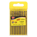 Drillpro 10pcs HSS M35 1.5/2/2.5/3/4/4.5/5mm Cobalt Twist Drill Bits Set