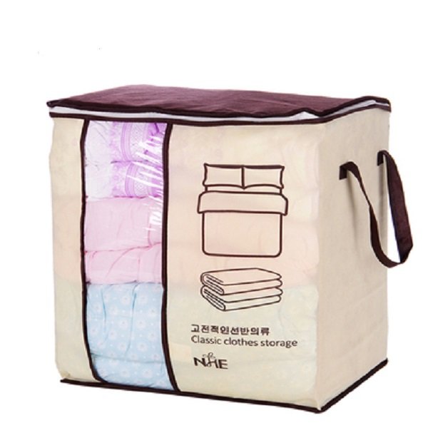 Honana HN-0828 Portable Clothes Storage Bag Non-woven Quilt Bag Pillow Blanket Closet Organizer