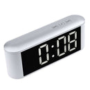 TS-S25 Digital Time Display Touch LED Mirror Clock 3 Modes Brightness Adjustable Table Alarm Clock