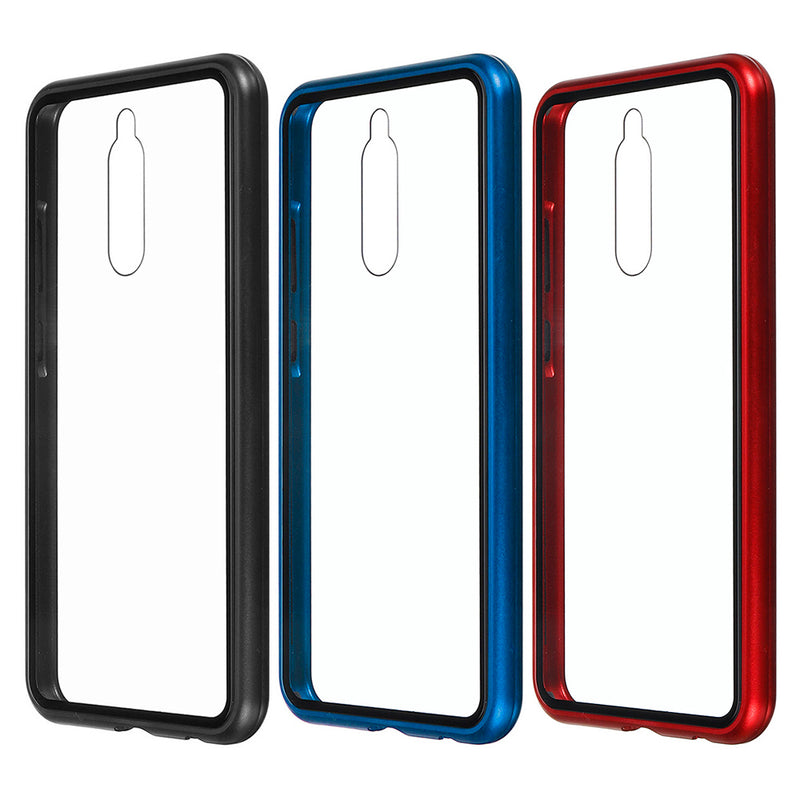 Bakeey Magnetic Adsorption Metal Tempered Glass Flip Protective Case for Xiaomi Redmi 8A