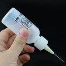 2Pcs 50ml Needle Tip Soldering Liquid Flux Alochol Oil Dispenser Plastic Bottle