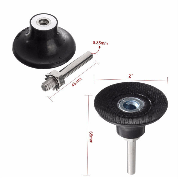 2 Inch Sanding Polishing Disc Pad Holder With 1/4 Inch Shank For Rotary Tool