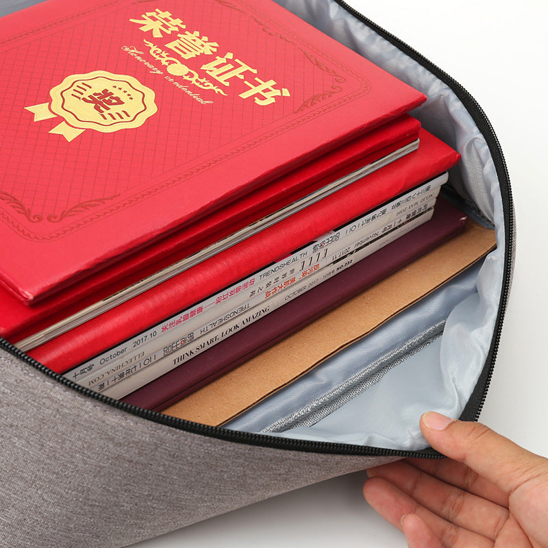 Document storage bag multi-layer large capacity family password lock file box multi-function file bag passport clip finishing package