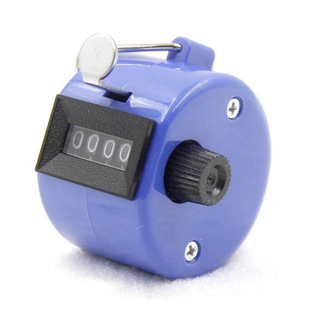 Handheld 4 Digital Tally Mechanical Manual Palm Clicker Number Frequency Counter Timer