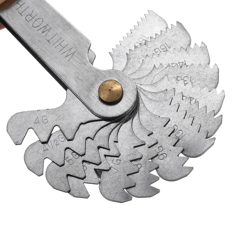 58x Blades US Metric Whitworth 55/60 Thread Measuring Gauge Screw Pitch Tool