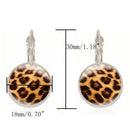 Retro Leopard Print Earrings Time Gem Ear Drop Earring Ethnic Jewelry For Women