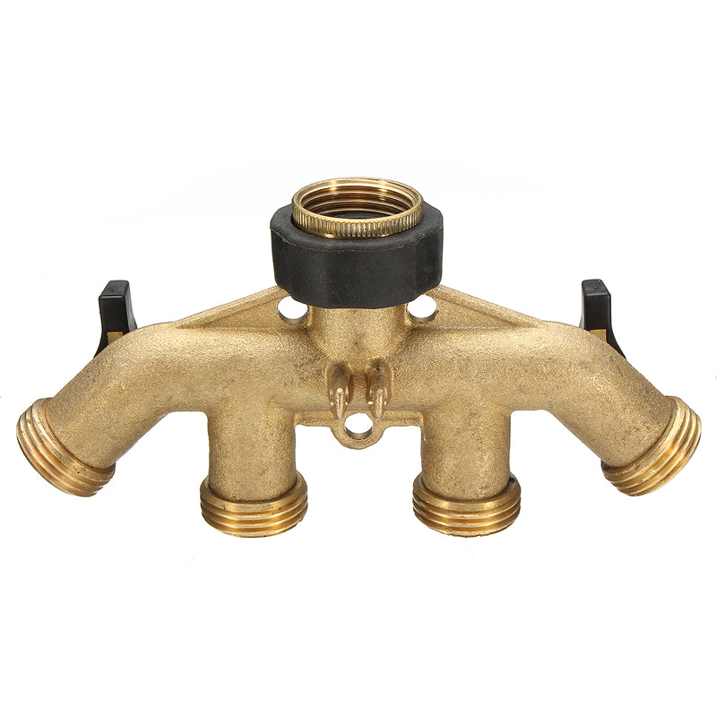 4 Way Brass 3/4" Tap Connector Splitter AU Standard Hose Pipe Switcher Nozzle