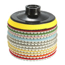 12pcs 4 Inch 50-6000 Grit Diamond Polishing Pads Set for Granite Concrete Marble