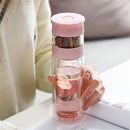 280ml Double Wall Glass Creative Water Tea Separation Bottle Cup Mug Steel Free With Filter