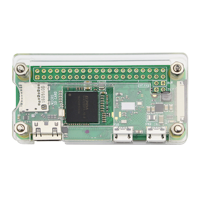 4 in 1 Acrylic Clear Case Enclosure Box + Aluminum Heat Sink + GPIO 40 Pin Connector + Screwdriver
