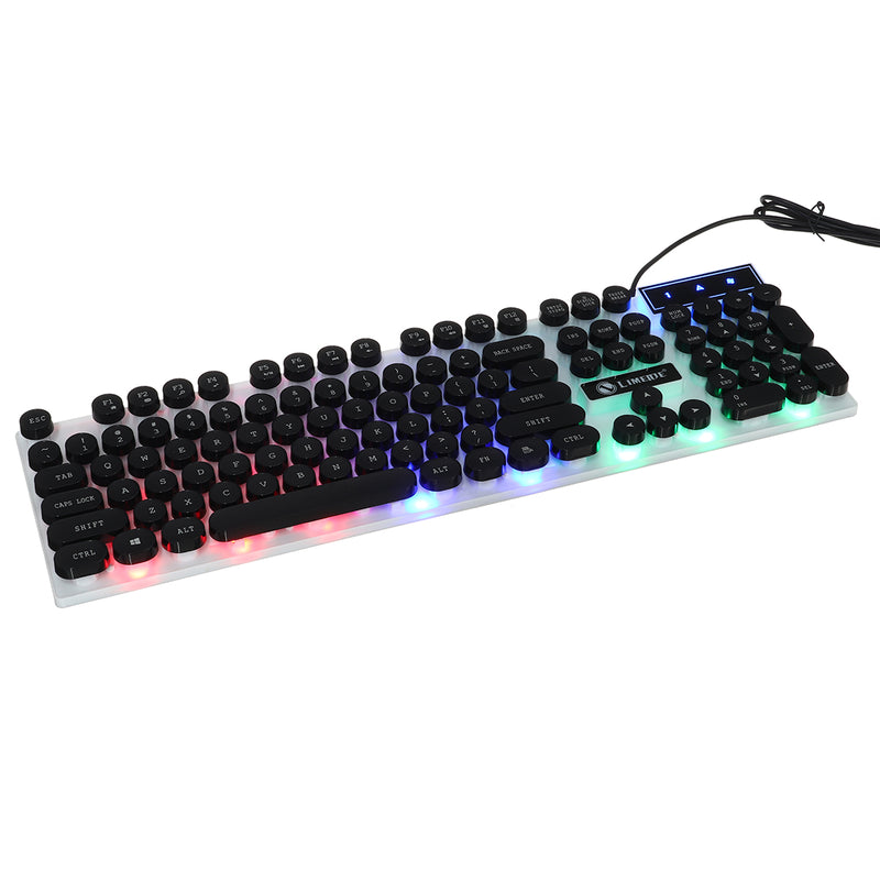 GTX300 104 Keys Punk Circular KeyCap Backlit Gaming Keyboard and Mouse Combo