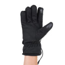 USB Electric Heated Gloves Leather Waterproof Thermal Winter Warmer MTB Motorcycle Black