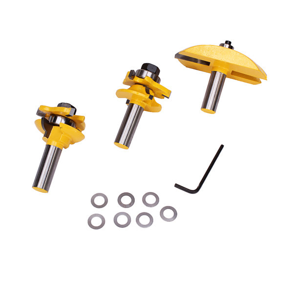 3pcs Tungsten Carbide 1/2 Inch Router Bits Set Wood Milling Cutter