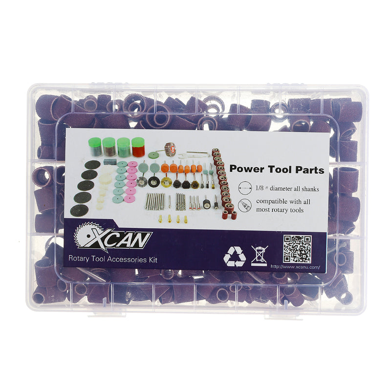 338pcs Sanding Band Drum Sleeves Sandpaper Ring Set Mandrels Rotary Tool DIY