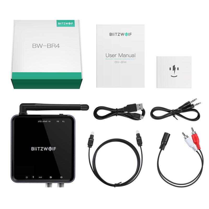 BlitzWolf BW-BR4 bluetooth V5.0 HD Music Receiver Transmitter Audio 2 in 1 Adapter