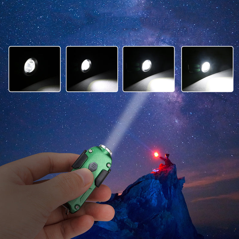 XPG-2 360Lumens 4Modes USB Rechargeable Key Chain Mini LED Flashlight Outdoor Portable Waterproof Lighting Flashlight