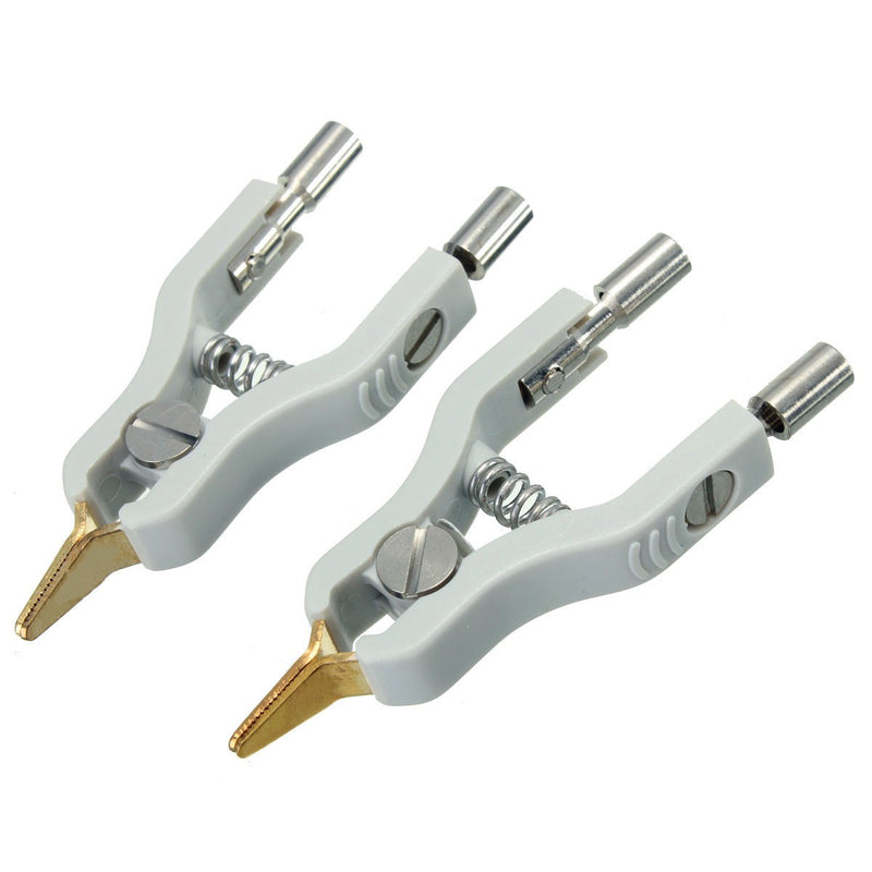 2Pcs Copper Gwinstek LCR Kelvin Test Clip Bridge Test Clip Microresistivity Clip
