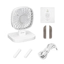 Portable USB Dual Head Mini Air Fan 360 Rotation for Car Home Office Cooling