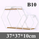 Nordic Wall-mounted Storage Shelf Rack Iron Wooden Wall Hanging Shelf Home Decor Shelf Bracket