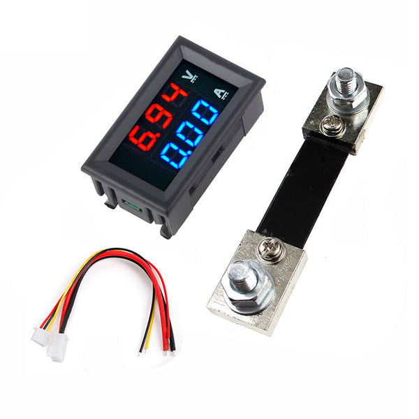 0.56" Blue Red Dual LED Display Mini Digital Voltmeter Ammeter DC 100V 100A Panel Amp Volt Voltage Current Meter Tester