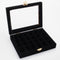 Velvet Glass Carboard Rings Earring Pendant Jewelry Collect Box Showcase