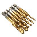 Drillpro DB-C5 HSS 6542 M3-M10 Combination Tap Metric Deburr Countersink Drill Bit