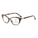 Tortoiseshell Brown Reading Glasses Far And Near Dual Purpose Fshion Anti Blue Light Resin Presbyopic Glasses Progressive Multi Focus Intelligent Presbyopic Glasses