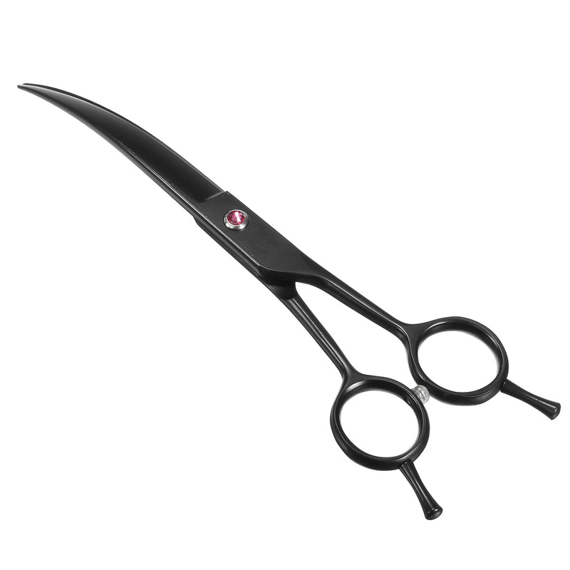 7" Professional Stainless Steel Pet Dog Grooming Scissors Curved Haircut Shears