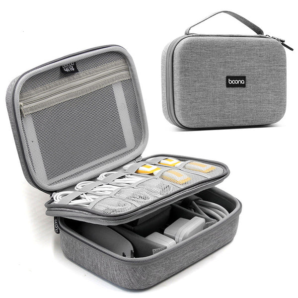 Boona 24cm * 17cm Digital Accessories Storage Bag Flash Drive U Disk Tablet USB Cable Passport Organizer Bag