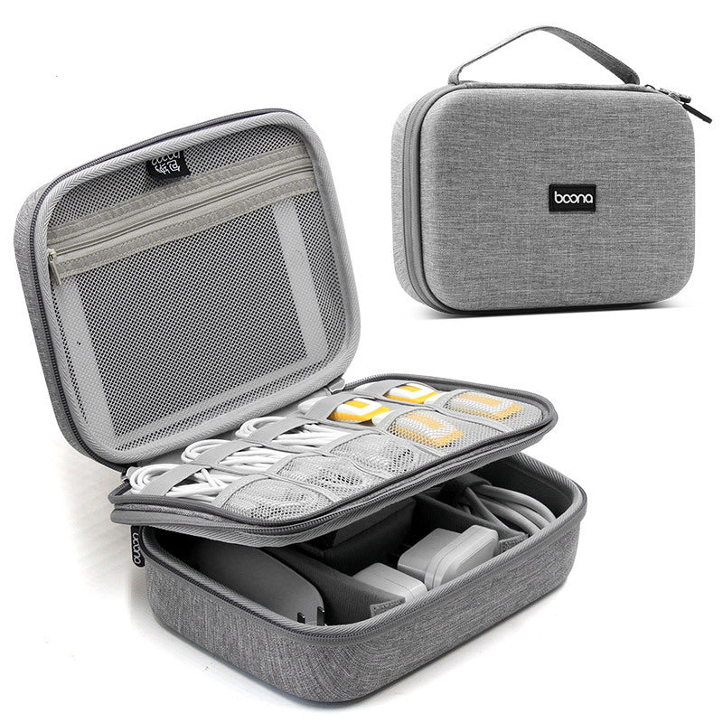 Boona 24cm * 17cm Digital Accessories Storage Bag Flash Drive U Disk Tablet USB Cable Passport Organizer Bag