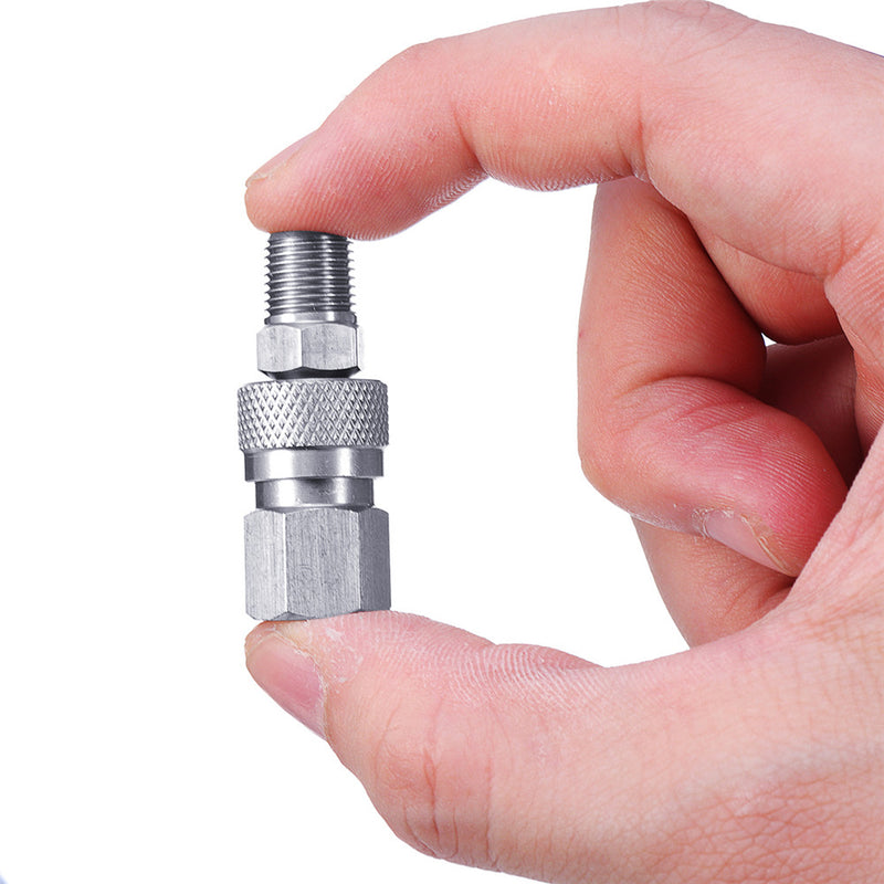 Thread 1/8NPT Steel 8MM Quick Disconnect Adapter Male And Female Fill Nipple Kit
