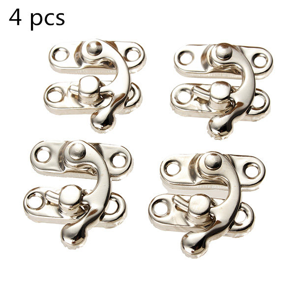 4 pcs Buckle Dark Wooden Box  Accessories Buckle Snap Shackle Buckle Box  lock