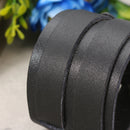 Men Punk Leather Bracelet Wristband Cuff Bangle 2 Layer