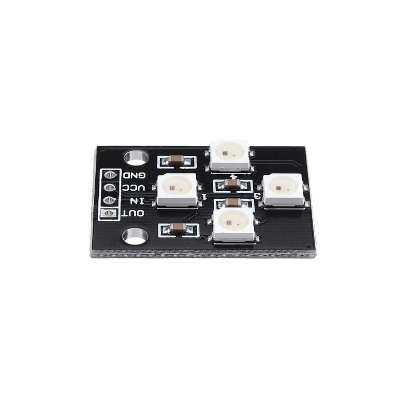 WS2812B-4 5V 5050 RGB LED Lamp Panel Board 4-Bit Full-color Driver Module Development Board