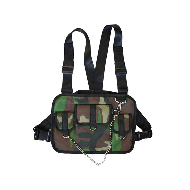 Outdoor Waterproof Unisex Tactical Bag Vest Chest Bag Hip Hop Bag Casual Bag