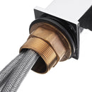 Square Single Lever Sink Faucet Mixer Tap SwiveI Spout Brass Kitchen Bathroom