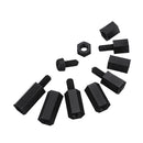 Suleve MXNH1 M2 M3 Nylon Screw Black Hex Screw Nut Nylon PCB Standoff Assortment Kit 600Pcs