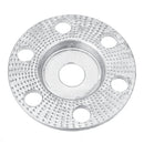 Drillpro 110mm Tungsten Carbide See Through Wood Shaping Disc Flat Carving Disc with Hole 22mm Bore Sanding Grinder Wheel for 115 125 Angle Grinder
