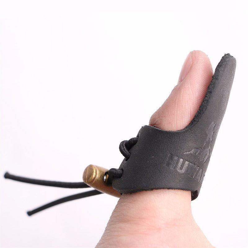 Cowhide Finger Guard Protector Glove for Fishing Ourdoor Activities Leather Finger Protection