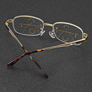 KCASA Intelligent Multi Focus Reading Glasses Progressive Half Frame Presbyopic Glasses