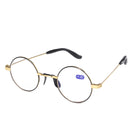 KCASA Retro Anti-blue Round Frame Presbyopic Reading Glasses Computer Goggles for Women for Men