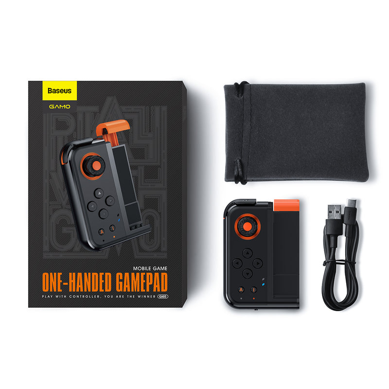BASEUS GAMO LED Programmable 3D Linear Rocker Adjustable bluetooth 4.0 Mobile Game One-Handed Gamepad for iPhone 11 Pro Max for Samsung S10+ Xiaomi Redmi Note8 HUAWEI