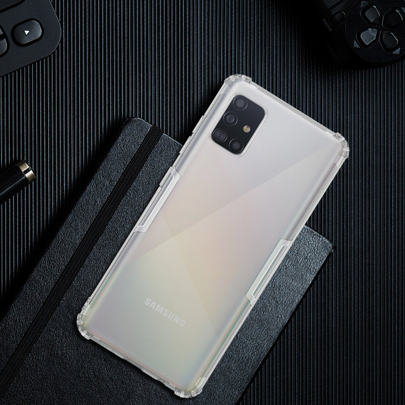 NILLKIN Bumpers Crystal Clear Transparent Shockproof Soft TPU Protective Case for Samsung Galaxy A51 2019