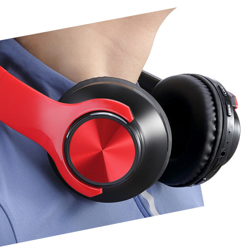 Foldable Wireless bluetooth V5.0 Headset LED Breathing Light Gaming Headphone Support FM Radio TF Card