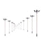 10Pcs/Set HO Scale 1:100 Model Railroad Train LED Street Light Lamps Post 4 Heads Street Light
