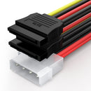 SAMZHE SATA Power Cable SATA 1 for 2 Splitter 4 PIN IDE 0.2m Cable for Hard Disk SSD Computer Connection